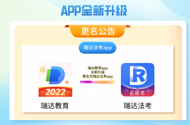 瑞达教育app更换名称公告